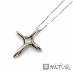 TIFFANY Infinity Cross Necklace Diamonds Platinum